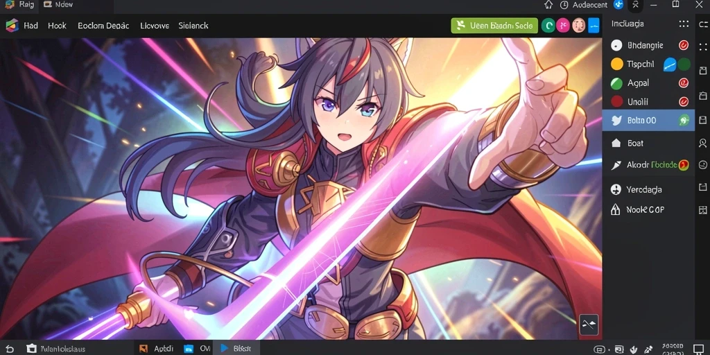 Screenshot menggambarkan antarmuka permainan yang menarik dan user-friendly.