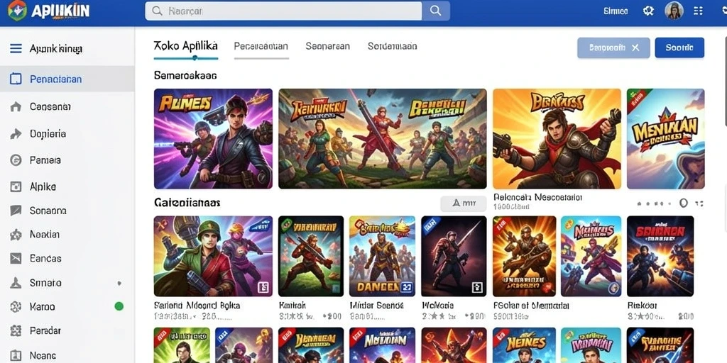 Screenshot menunjukkan tampilan utama aplikasi MPOSURGA yang menarik.