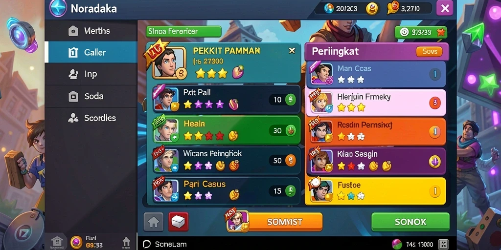 Tampilan menu utama yang sederhana dan menarik.