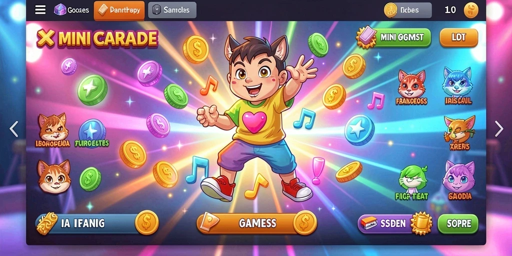 Gambar antarmuka awal game dengan desain menarik.